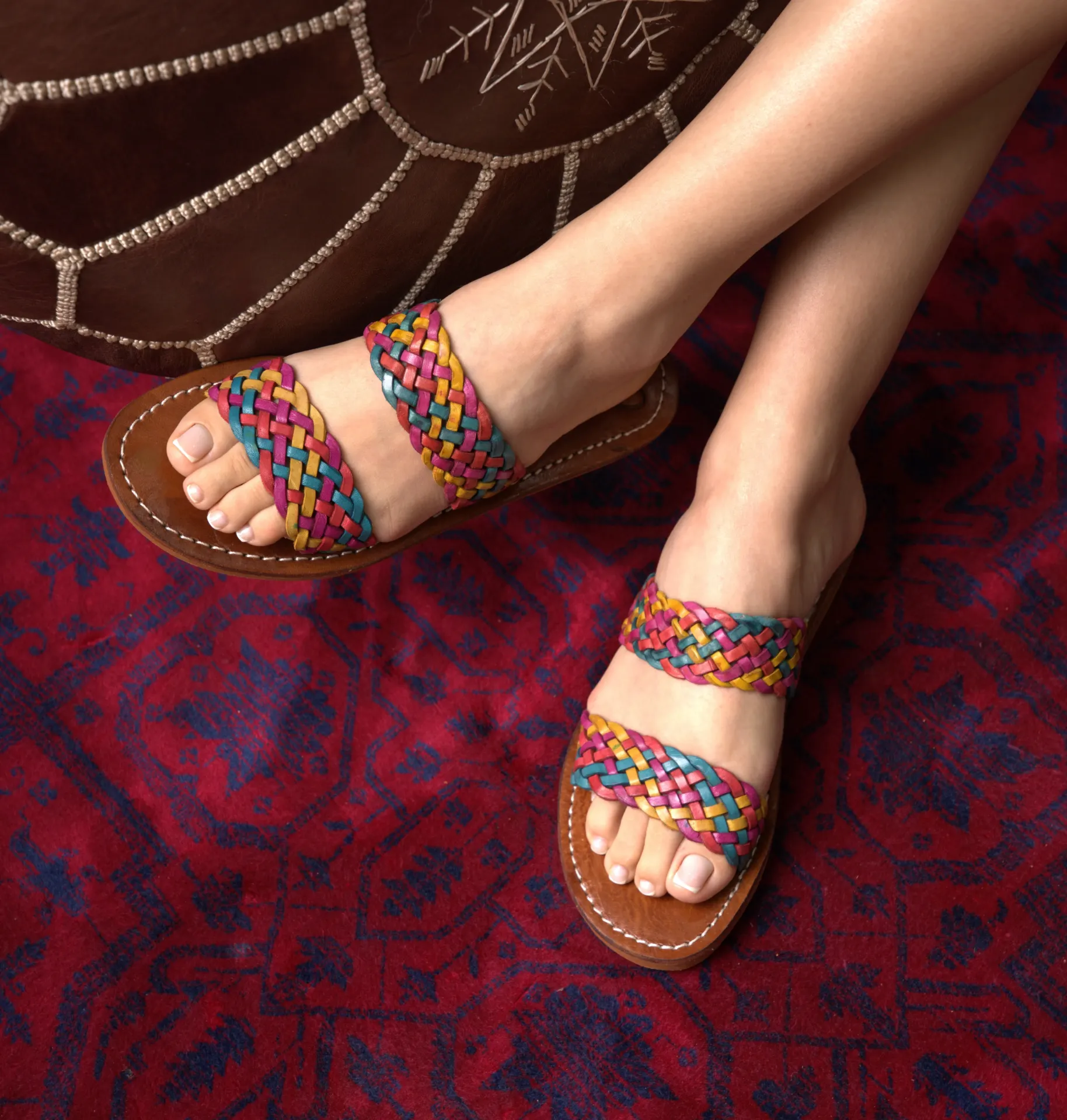 2 Braided Slides Mixed Color Sendala (37)